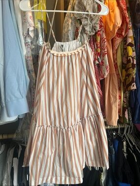 Abercrombie Orange PinStripe Sundress - Unbranded